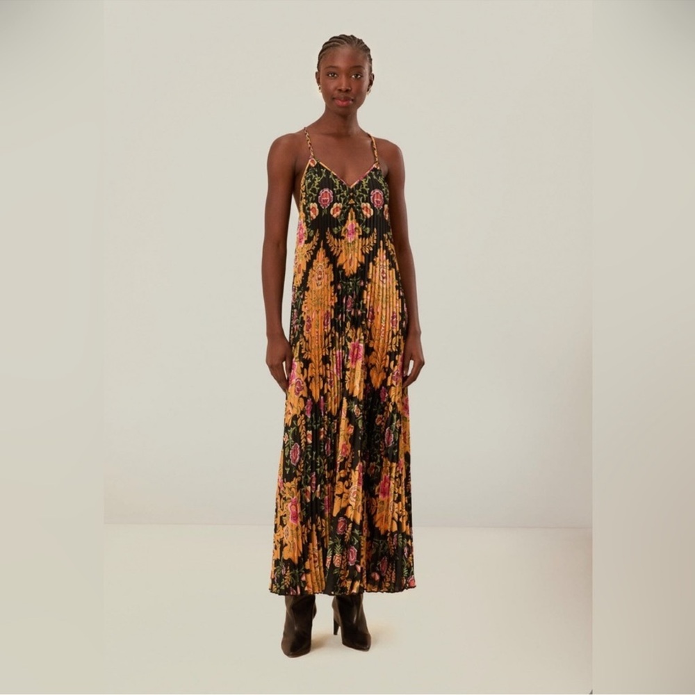 FARM Rio Vibrant Floral Midi Dress